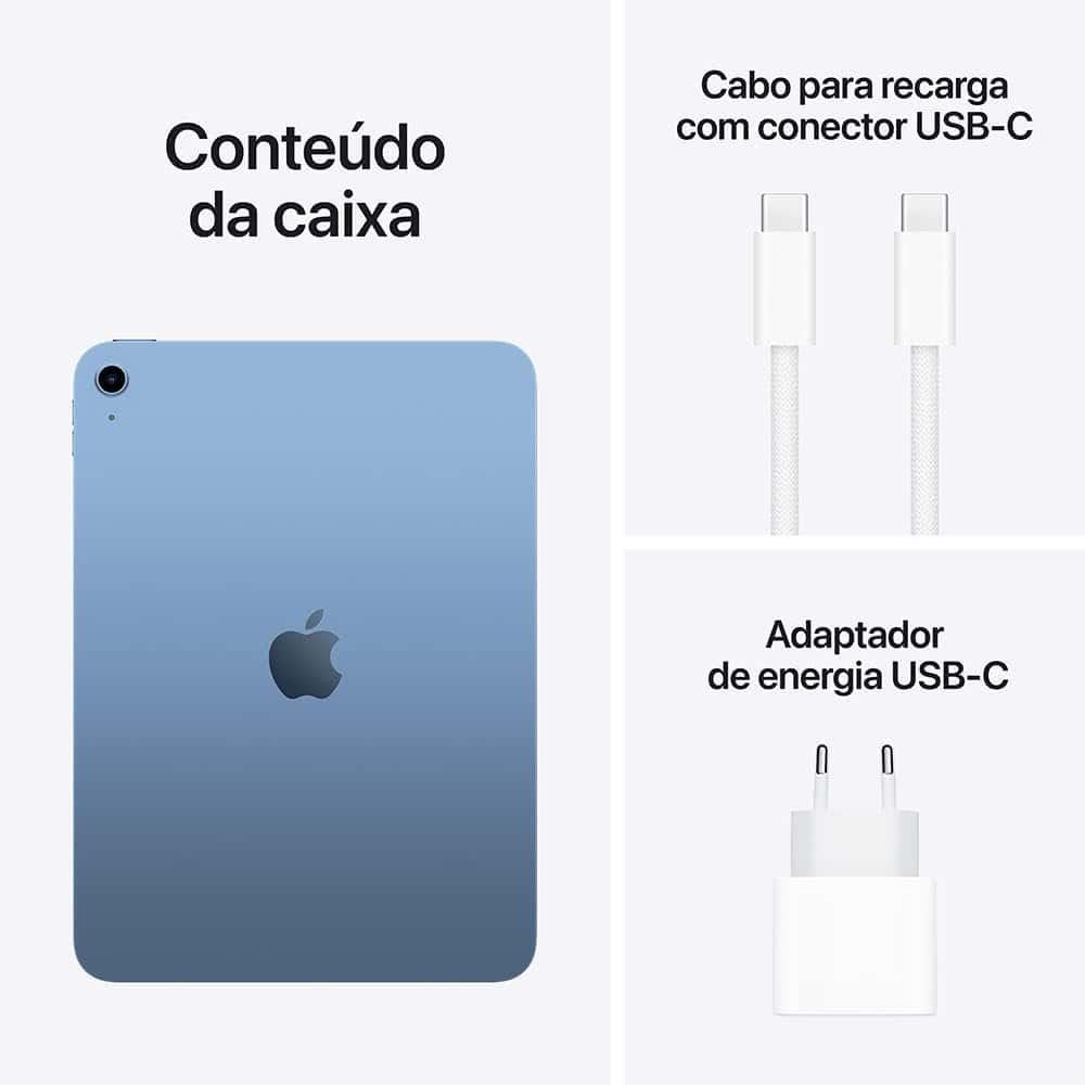 Cabo para recarga com conector USB-C, adaptador de energia USB-C para dispositivos Apple.