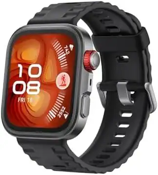Relógio smartwatch esportivo com tela colorida e pulseira de silicone ultraleve.