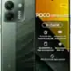 Câmera tripla POCO M7 Pro 5G com flash e detalhes em destaque.