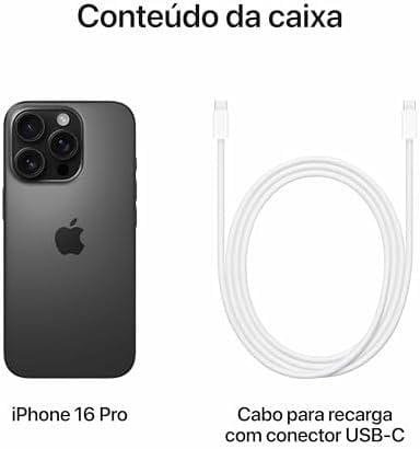 Apple iPhone 16 Pro (128 GB) – Titânio preto Apple iPhone 16 Pro (128 GB) – Titânio preto