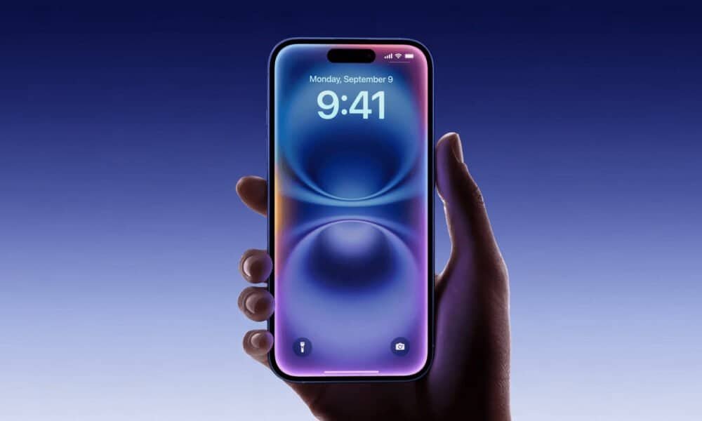 Smartphone com tela de alta tecnologia e design moderno.