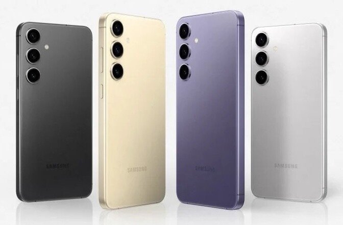 Smartphones Galaxy S21 com câmeras tripla, design moderno e tecnologia avançada.