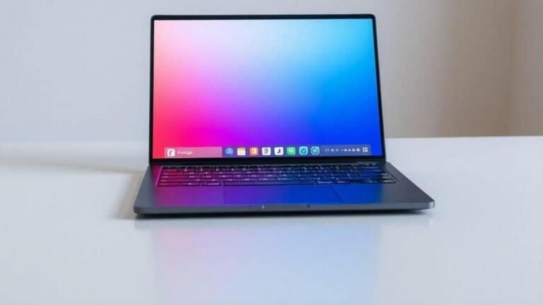 Laptop moderno com tela brilhante de alto desempenho | Seu Guia de Tecnologia.