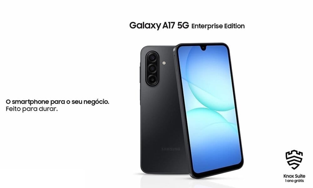 Smartphone Galaxy A17 5G para negócios, durabilidade e tecnologia avançada.