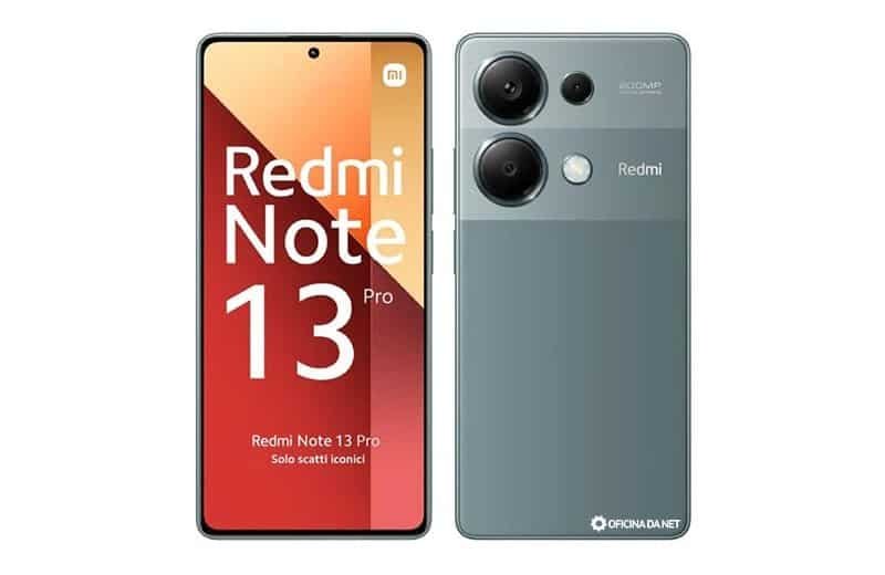 Redmi Note 13 Pro smartphone com câmeras avançadas e design moderno.