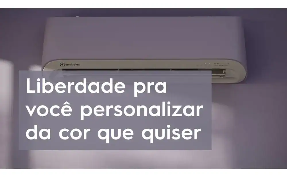 Climatizador de ar Electrolux com função de personalização de cores para ambientes modernos.