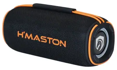 Caixa de som Bluetooth portátil com design resistente e som de alta qualidade.