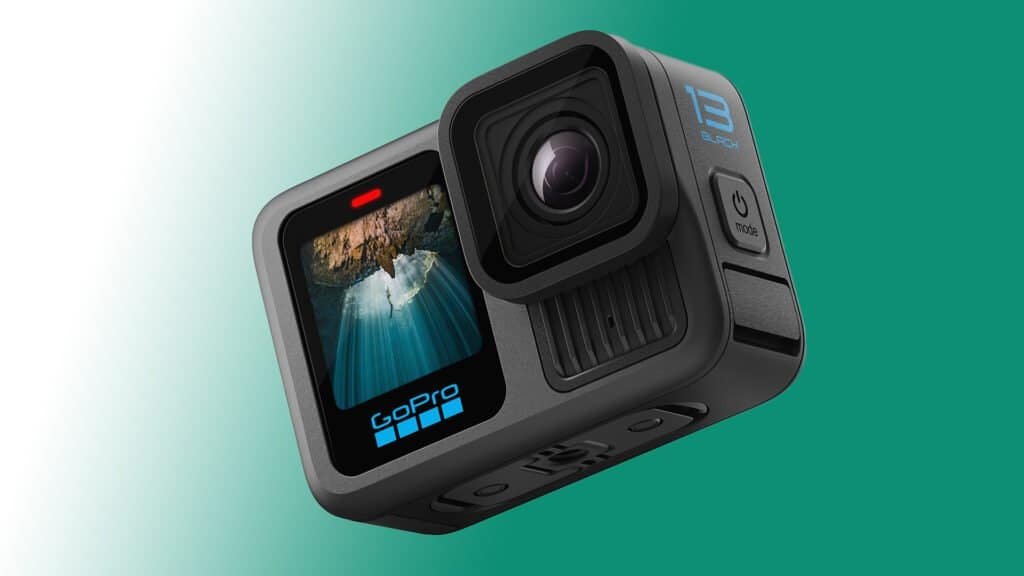Câmera GoPro Hero 13 Black com tela e recursos avançados de gravação em alta definição.
