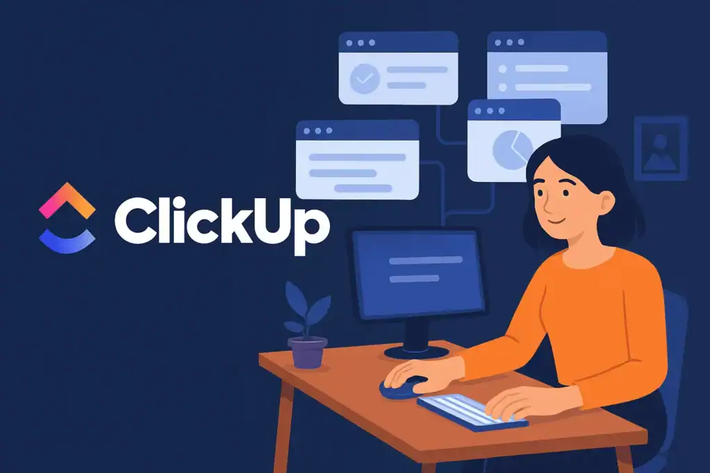 Software de automação ClickUp para gestão de projetos e produtividade eficiente.