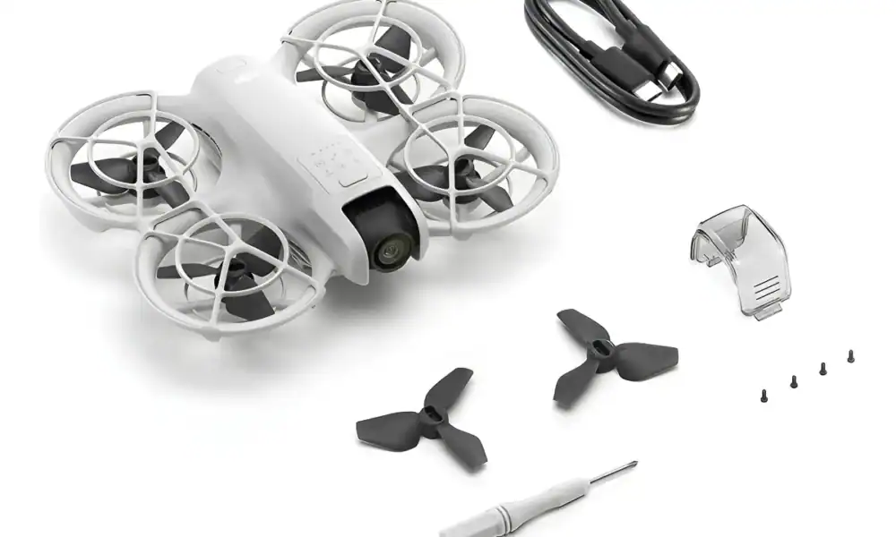 Drone cooperação com acessórios, peças de reposição e suporte técnico para tecnologia avançada.
