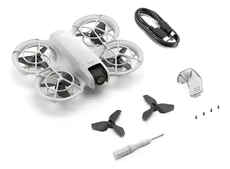 Drone cooperação com acessórios, peças de reposição e suporte técnico para tecnologia avançada.