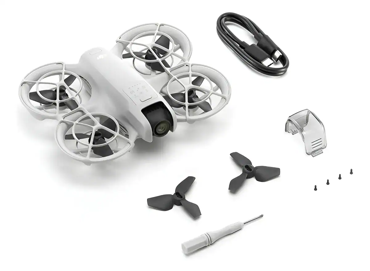 Drone cooperação com acessórios, peças de reposição e suporte técnico para tecnologia avançada.