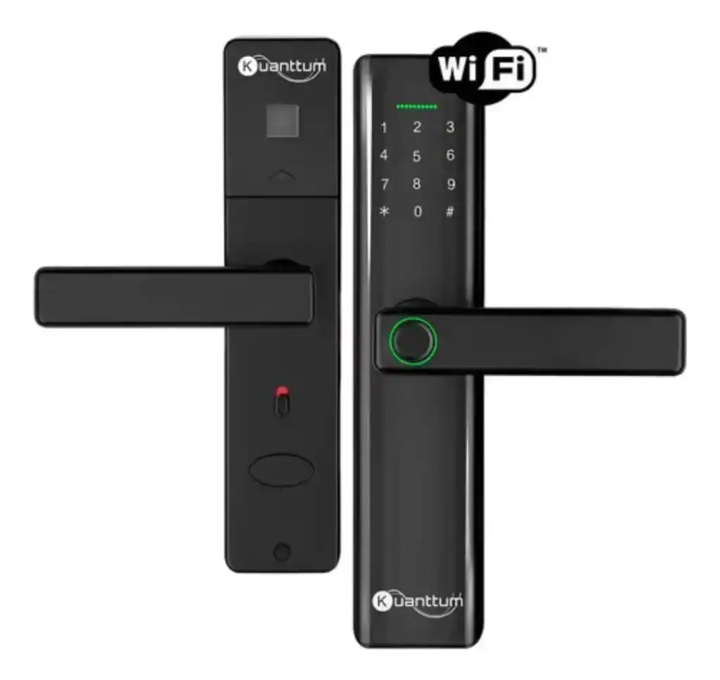 Biometria e tecnologia de bloqueio inteligente para portas comerciais e residenciais.