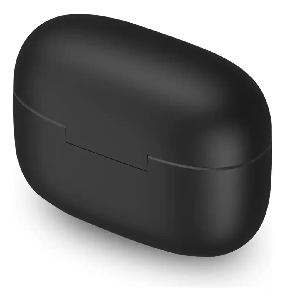 Fone de ouvido Bluetooth preto compacto e sem fio para música e chamadas.