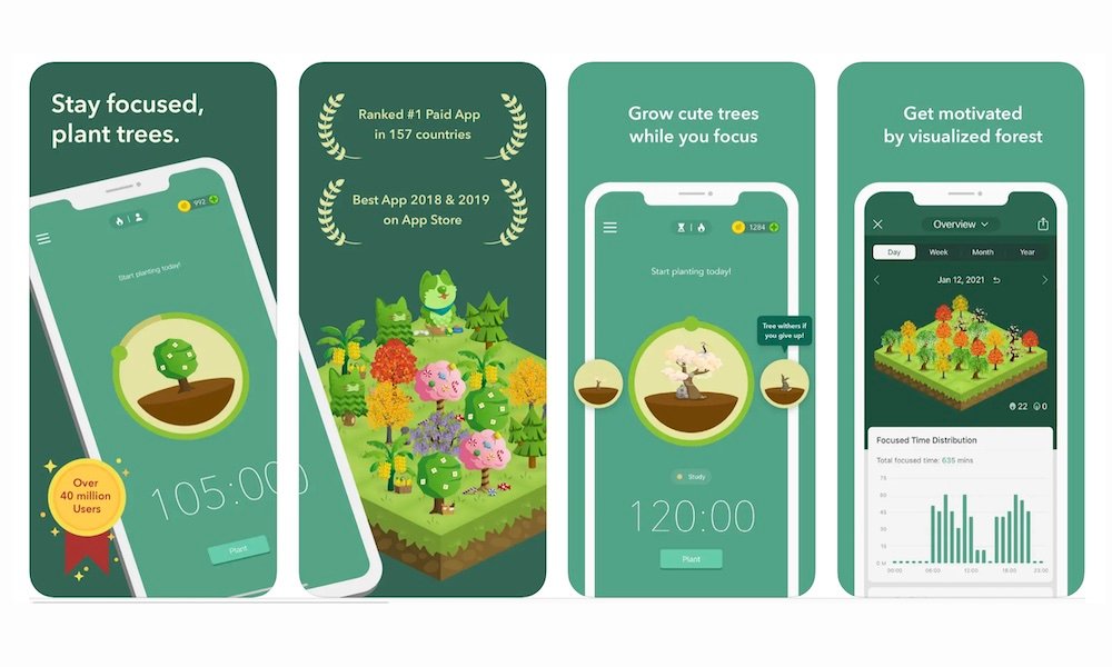 árvore de plantio automatizado em aplicativo de tecnologia flora digital.