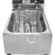 1. Máquina de fritar industrial de aço inox com cesto e controle de temperatura.