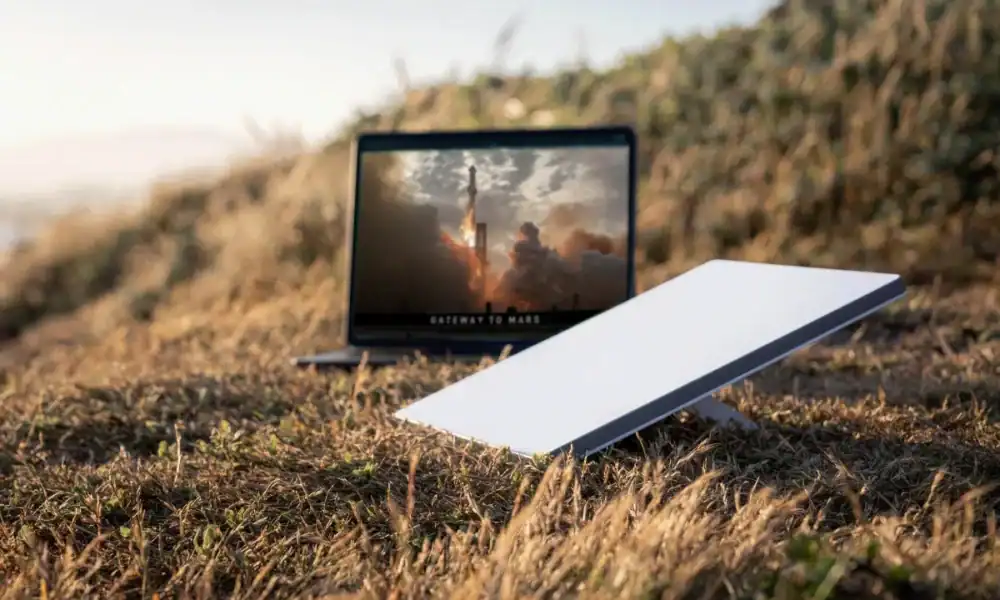 Gateway para marte, tecnologia de lançamento espacial, foguete e satélite, exploração espacial, imagem de foguete em lançamento, inovação em tecnologia espacial.