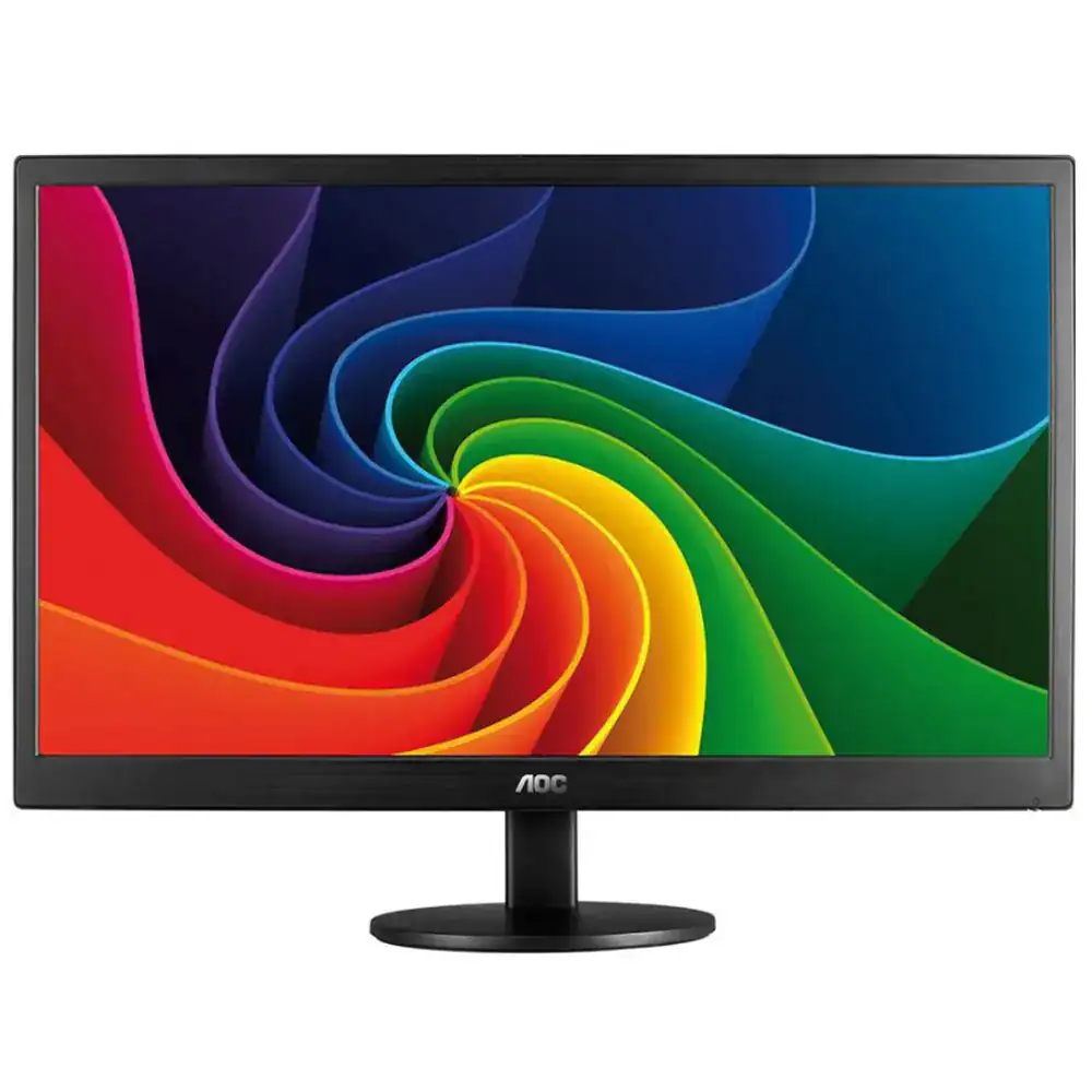 Monitor de computador com tela colorida e ultrawide para trabalho e jogos.