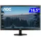 Monitor LED AOC de 18,5 polegadas com tela widescreen para trabalho e jogos.
