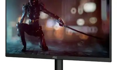 Monitor AOC com tela de alta resolução e design moderno para entretenimento e trabalho eficiente.