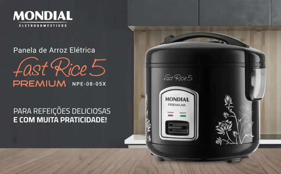 Panela de arroz elétrica Fast Rice 5 Premium.