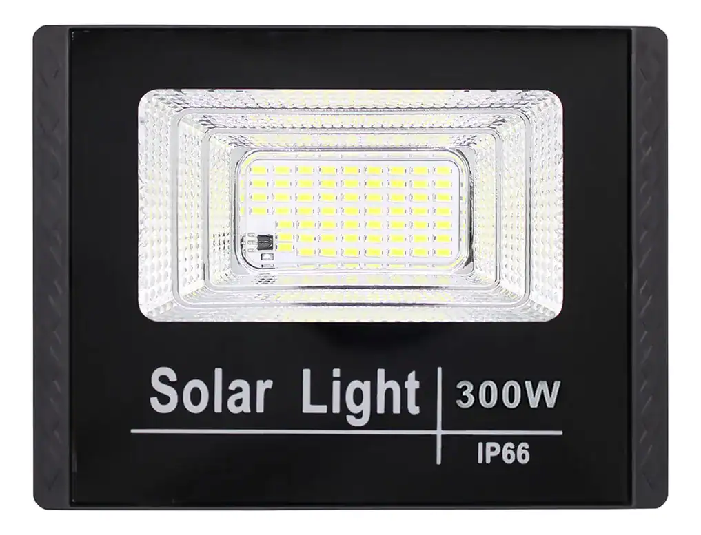 Luminária solar de alta potência com LED de 300W para iluminação externa eficiente.