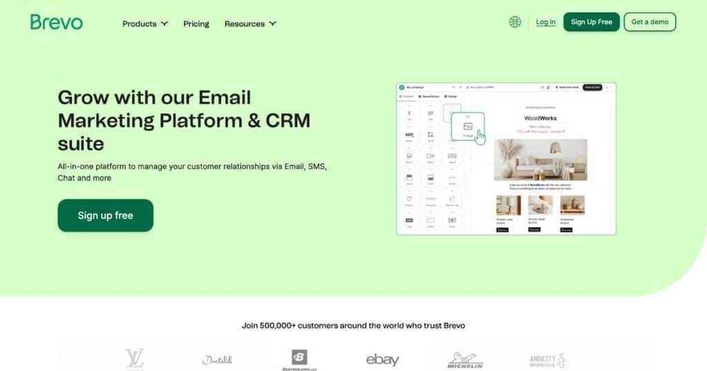 Ferramenta de marketing por e-mail e CRM para crescimento de negócios.
