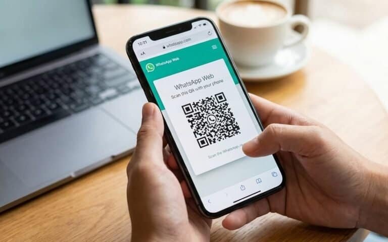 Código QR de WhatsApp para contato, smartphone, tecnologia, comunicação digital.