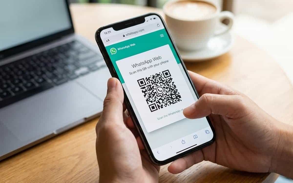 Código QR de WhatsApp para contato, smartphone, tecnologia, comunicação digital.