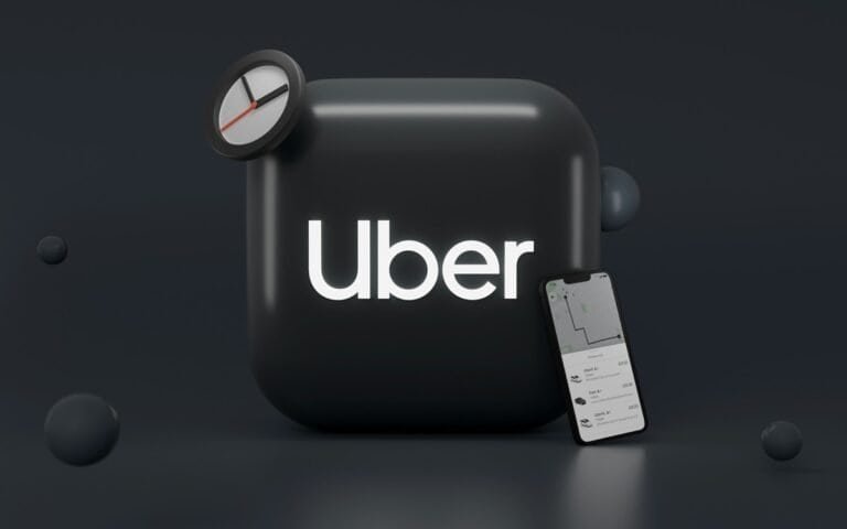 Aplicativo Uber para transporte e viagens.