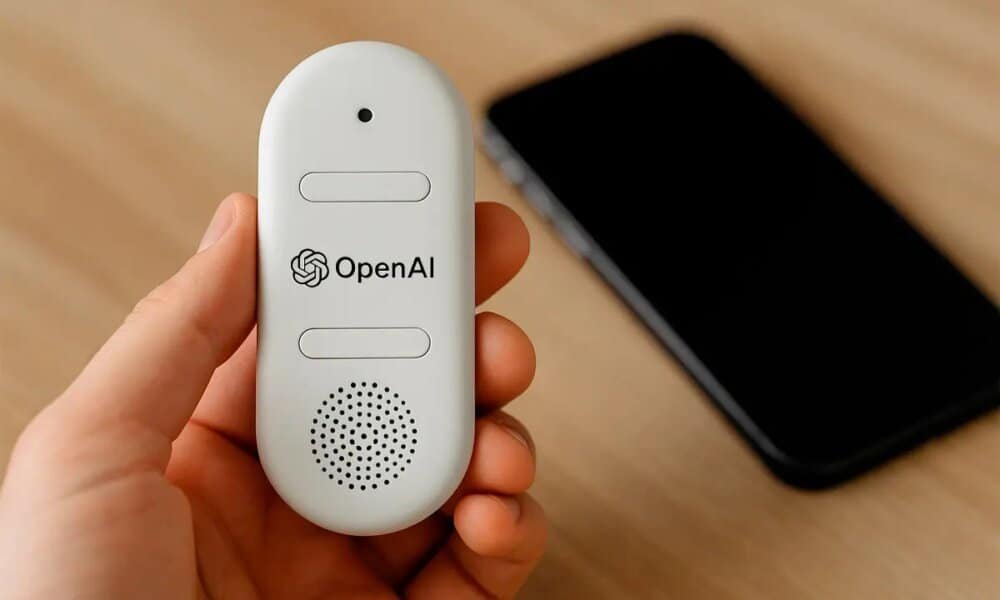 Dispositivo de assistente AI com controle por voz e reconhecimento inteligente.