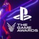 Arte digital de personagem futurista com logo PlayStation e prêmio "The Game Awards".