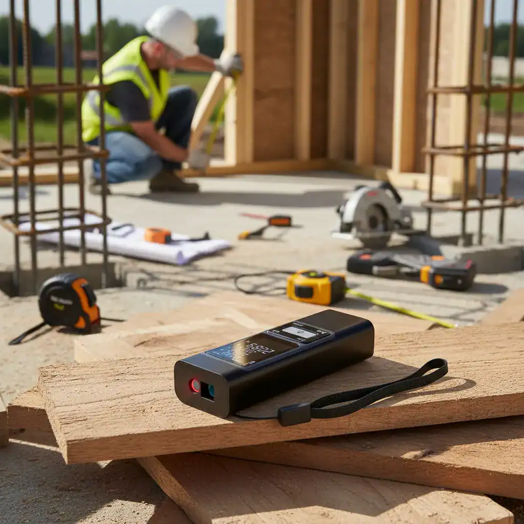 Tecnologia de medição a laser para construção e obras.