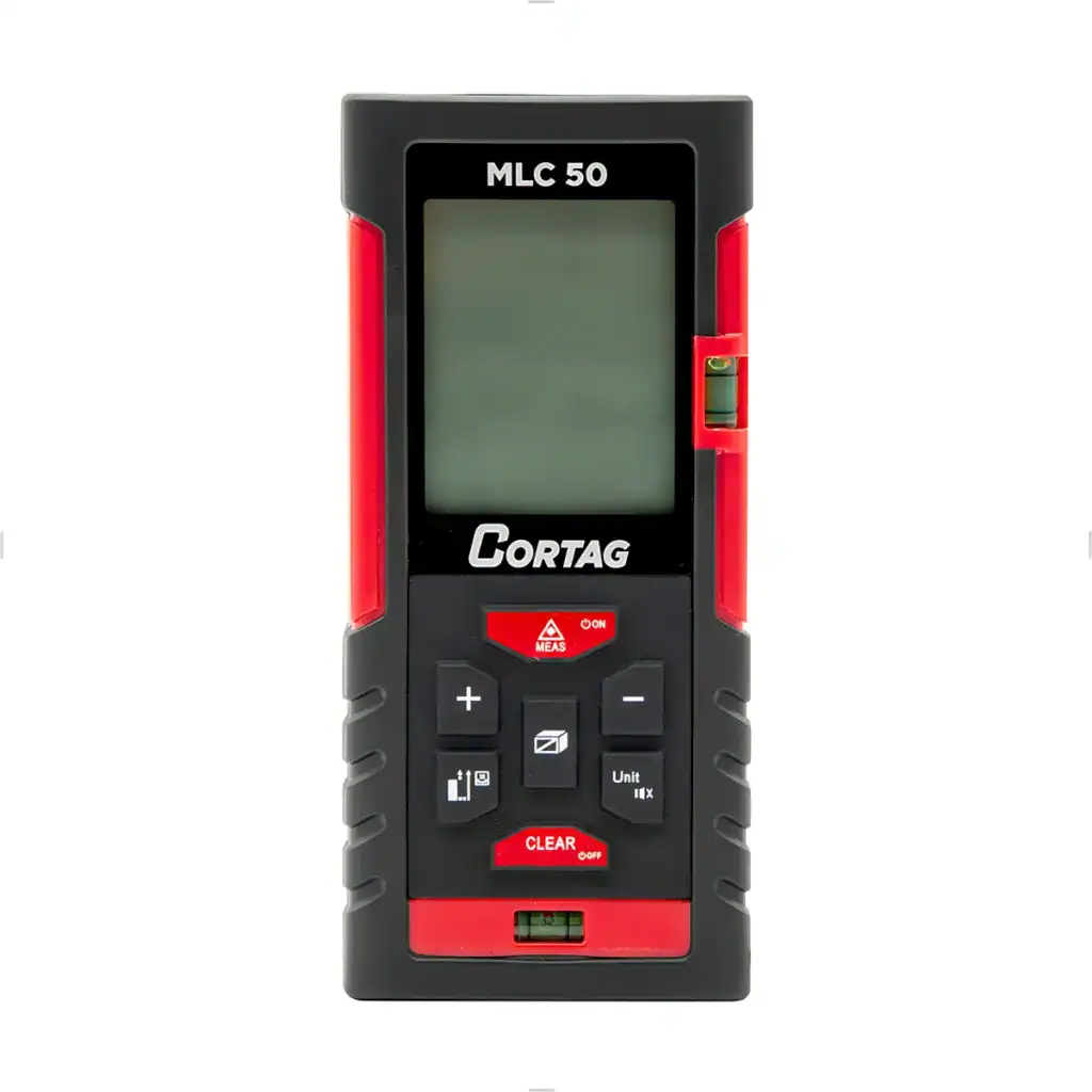 Medidor digital de distância com laser, ideal para projetos de construção, engenharia e topografia.
