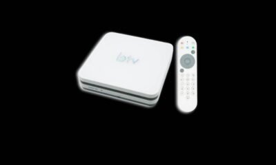 Imagem de mini PC Android com controle remoto para streaming, jogos e uso doméstico.