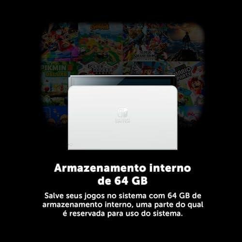 Nintendo, Console Jogo, Switch OLED Branco, Jogo Digital Mario Kart 8 Deluxe, 3 Meses de Assinatura Nintendo Switch Online Nintendo, Console Jogo, Switch OLED Branco, Jogo Digital Mario Kart 8 Deluxe, 3 Meses de Assinatura Nintendo Switch Online