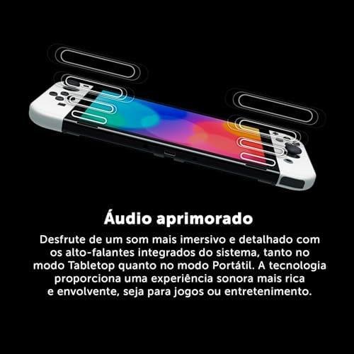 Nintendo, Console Jogo, Switch OLED Branco, Jogo Digital Mario Kart 8 Deluxe, 3 Meses de Assinatura Nintendo Switch Online Nintendo, Console Jogo, Switch OLED Branco, Jogo Digital Mario Kart 8 Deluxe, 3 Meses de Assinatura Nintendo Switch Online