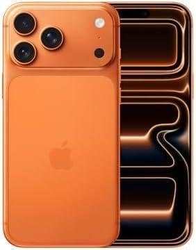 Imagem de um iPhone 13 Pro na cor laranja com câmera tripla.