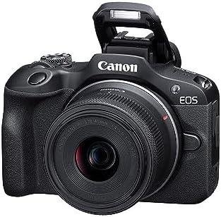 Câmera Canon EOS com lente, ideal para fotografia digital e vídeos de alta qualidade. Perfeita para.