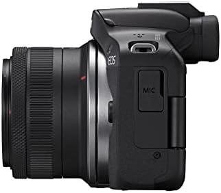         Canon A câmera sem espelho EOS R50 RF-S18-45 mm F4.5-6.3 é um kit de lentes STM, sensor CMOS de 24,2 megapixels (APS-C), vídeo 4K, câmera híbrida, foto e vídeo, vlogging, criador de conteúdo, montagem       