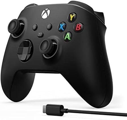 Controle de Xbox com fio para jogos, compatível com consoles e PCs, ideal para gamers.