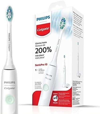 Escova de dentes elétrica Philips SonicPro 10 com tecnologia de limpeza avançada.