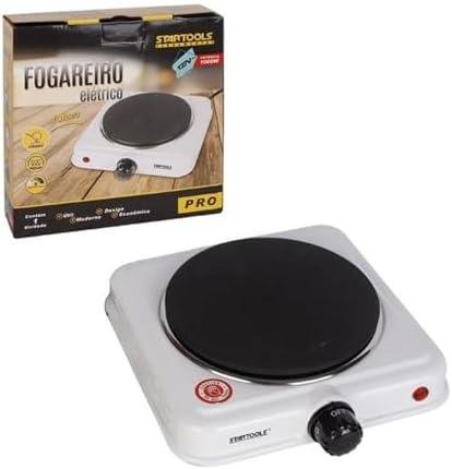 Fogareiro elétrico compacto para cozinha moderna e prática.
