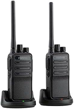 Telefone sem fio com antenas duplas para comunicação confiável.