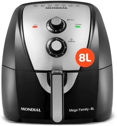 MONDIAL AFN-80-BI Fritadeira Sem Óleo Air Fryer 8L – Preto/Inox, 1900W, 110V | Avaliação Completa