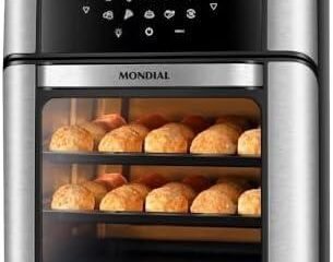 Forno elétrico de convecção com controle digital para assar e cozinhar alimentos de forma eficiente.