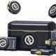 Carregador portátil com acessórios para dispositivos móveis, ideal para recarregar smartphones e gad.
