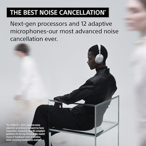         Sony WH-1000XM6 Os melhores fones de ouvido sem fio com cancelamento de ruído, processador HD NC QN3, 12 microfones, otimizador NC adaptável, dominado por engenheiros, qualidade de estúdio, bateria de       