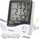 Termômetro digital com medidor de temperatura e umidade para ambientes internos.