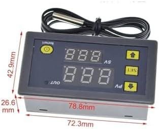 Controle remoto de automação residencial com display digital.